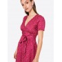 Bizance Paris Kleid 'EILA' in pink / dunkelpink / weiß