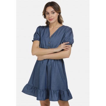 DreiMaster Vintage Kleid in nachtblau