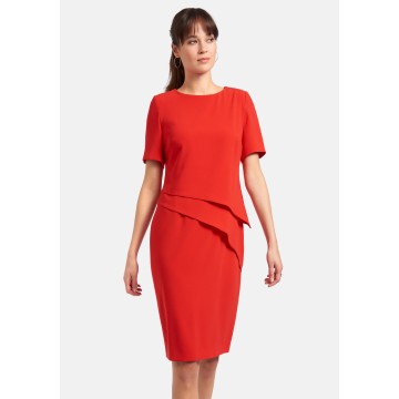 Fadenmeister Berlin Abendkleid Kleid mit 1/2-Arm in rot