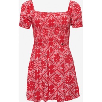 Superdry Kleid in rot / weiß