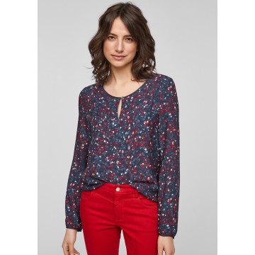 s.Oliver Bluse in navy / rot / weiß