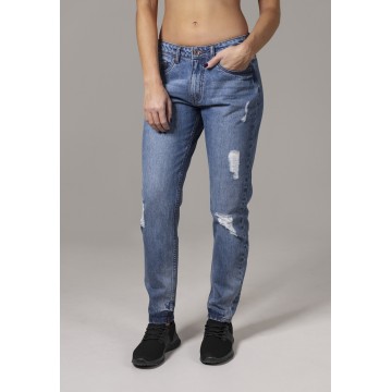 Urban Classics Jeans 'Boyfriend' in blue denim