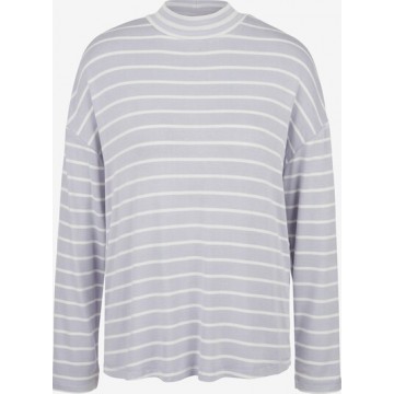 s.Oliver Jerseyshirt in grau / weiß