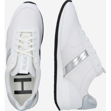 HUGO Sneaker 'Adrienne' in silber / weiß