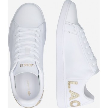 LACOSTE Sneaker 'CARNABY' in gold / weiß