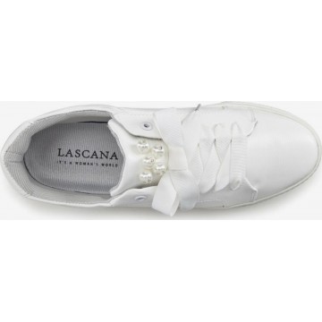 LASCANA Sneaker in weiß / perlweiß