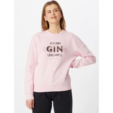 EINSTEIN & NEWTON Sweatshirt 'Gin Weg Klara Geist' in rosa / schwarz