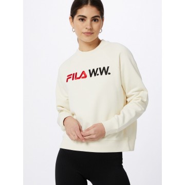 FILA Sweatshirt 'ELENA' in beige / rot / schwarz
