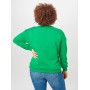 ONLY Carmakoma Sweatshirt 'CARTHILDE' in grün / weiß