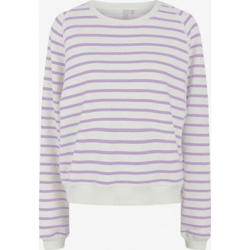 PIECES Sweatshirt 'Greta' in mauve / weiß
