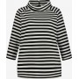Ulla Popken Sweatshirt in schwarz / weiß