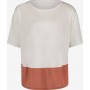 Betty & Co Oversize-Shirt mit Color Blocking in braun / weiß