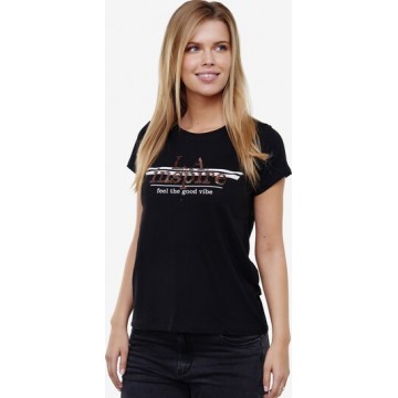 Decay T-Shirt 'L.A. Inspire' in schwarz / weiß