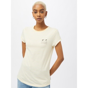 Hafendieb T-Shirt 'High 5' in hellgelb / schwarz / weiß