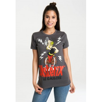 LOGOSHIRT T-Shirt 'Asterix – Magic Poison' in grau / mischfarben
