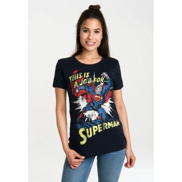LOGOSHIRT T-Shirt 'Superman' in dunkelblau / mischfarben