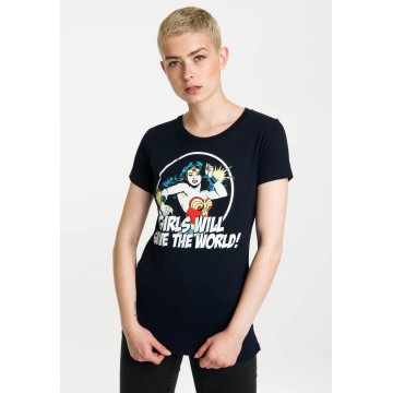 LOGOSHIRT T-Shirt 'Wonder Woman' in nachtblau