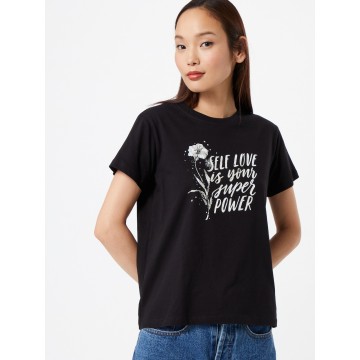 Mavi T-Shirt 'SELF LOVE' in mischfarben / schwarz