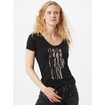 Pepe Jeans Shirt 'Dana' in schwarz / silber