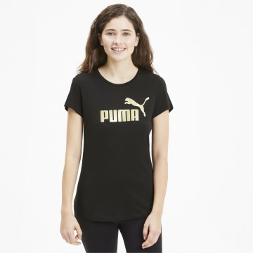 PUMA T-Shirt in gold / schwarz