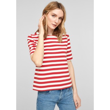 s.Oliver Shirt in rot / weiß