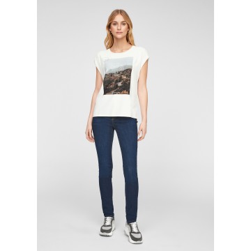 s.Oliver T-Shirt in mischfarben / weiß
