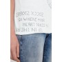 Soccx T-Shirt Loose Fit mit Artwork in weiß